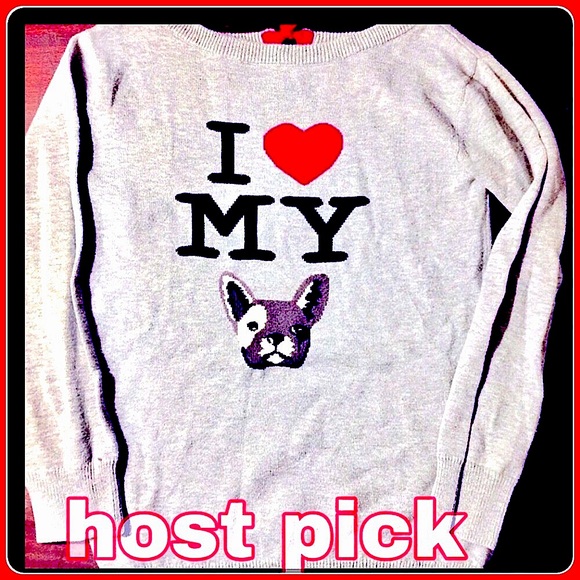 GAP  I❤️My 🐶Sweater red Tie S 6-7 - Picture 2 of 10